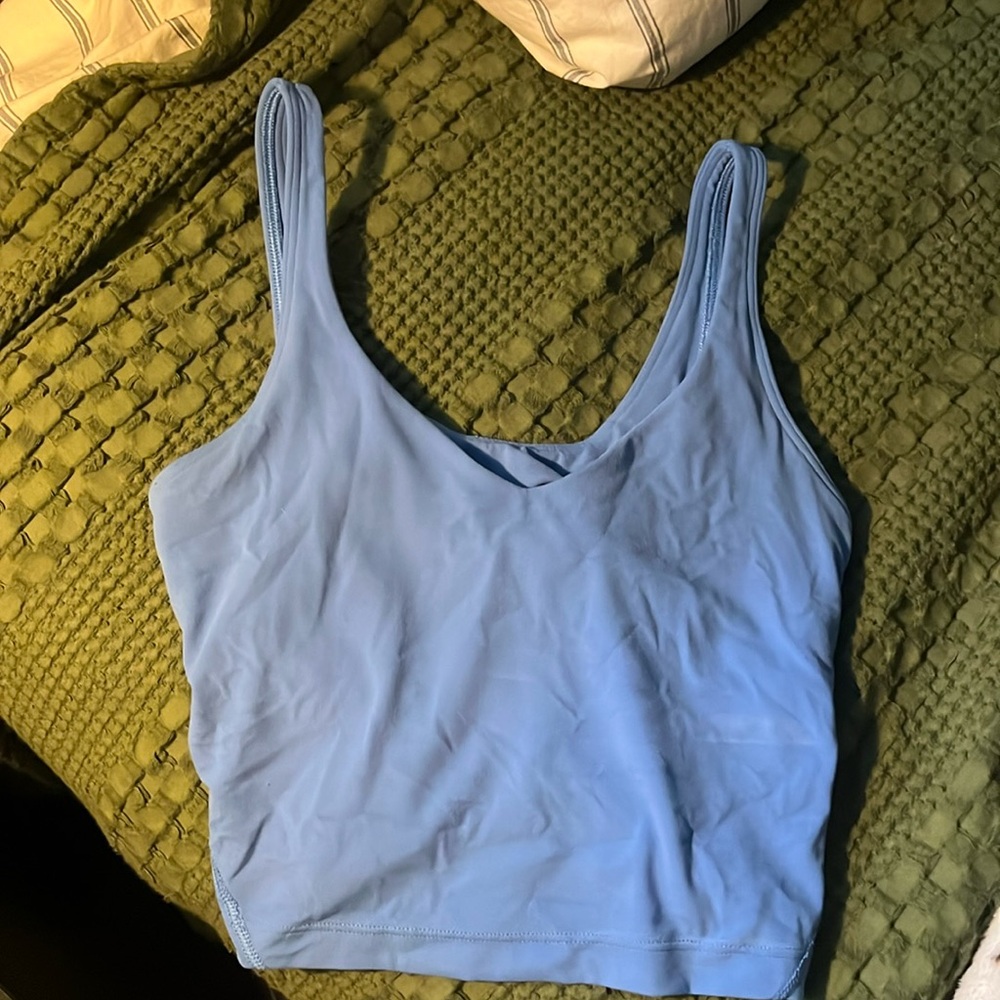 lulu align tank blue size four